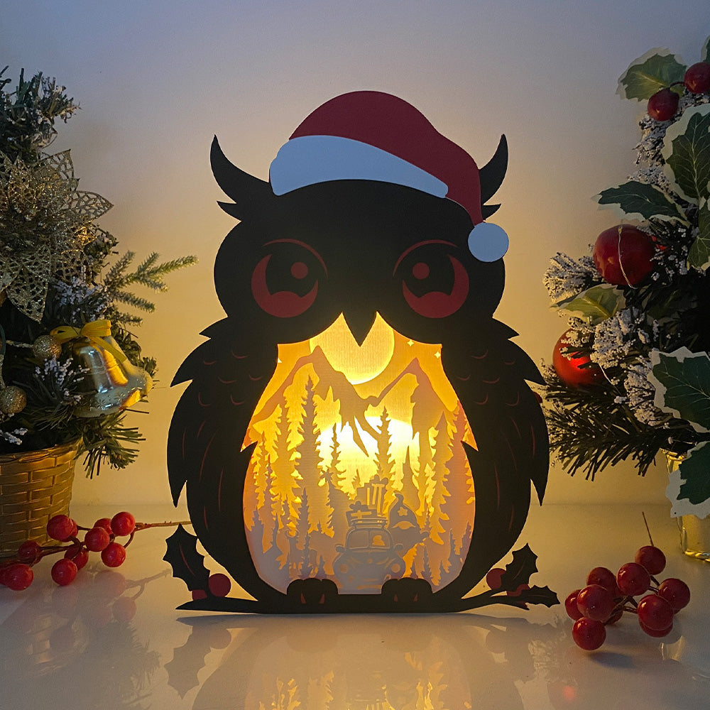 Christmas Gnome 2 – 3D Christmas Owl Box File - Cricut File - VEKTOR KRAFT