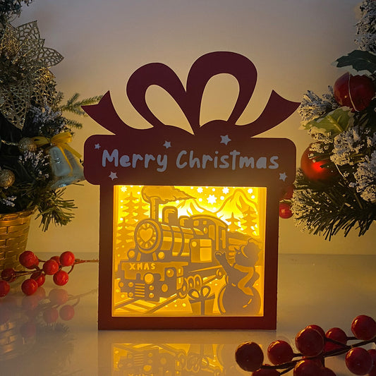 Christmas Train – 3D Box SVG File for Cricut & Silhouette