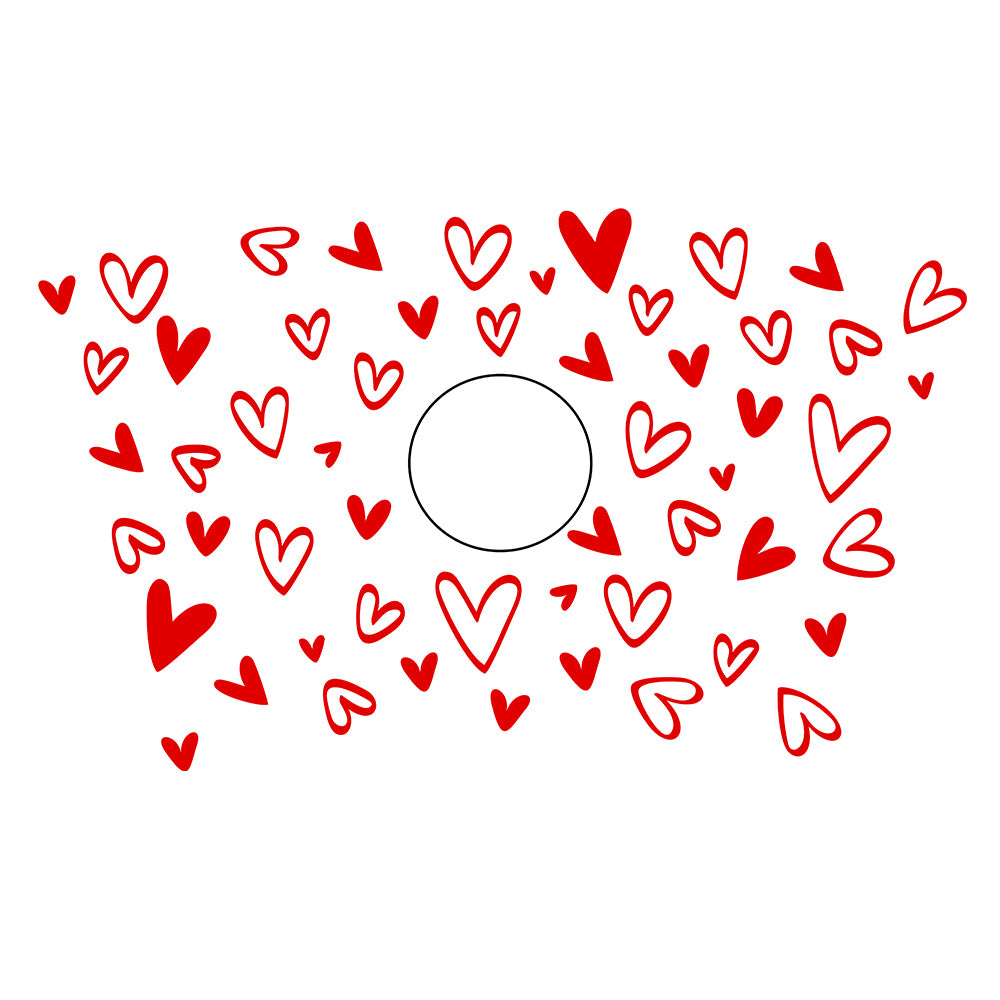 Heart Cold Cup Wrap 24oz - Cricut File - VEKTOR KRAFT