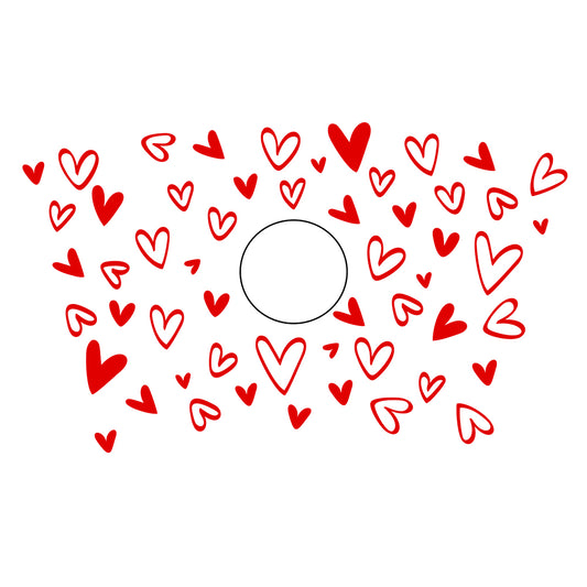 Heart Cold Cup Wrap 24oz - Cricut File - VEKTOR KRAFT
