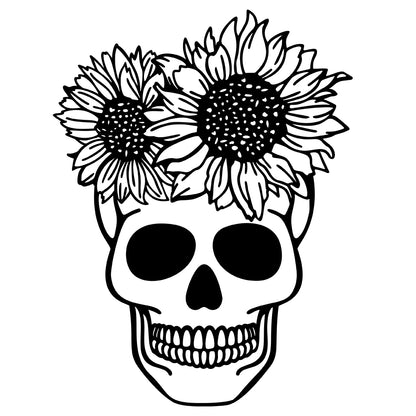 Skull Sunflower - Cricut File - VEKTOR KRAFT