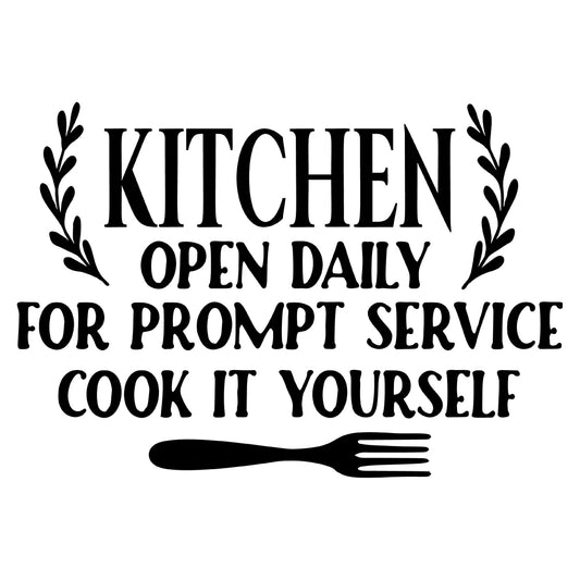 Kitchen Open Daily - Cricut File - VEKTOR KRAFT