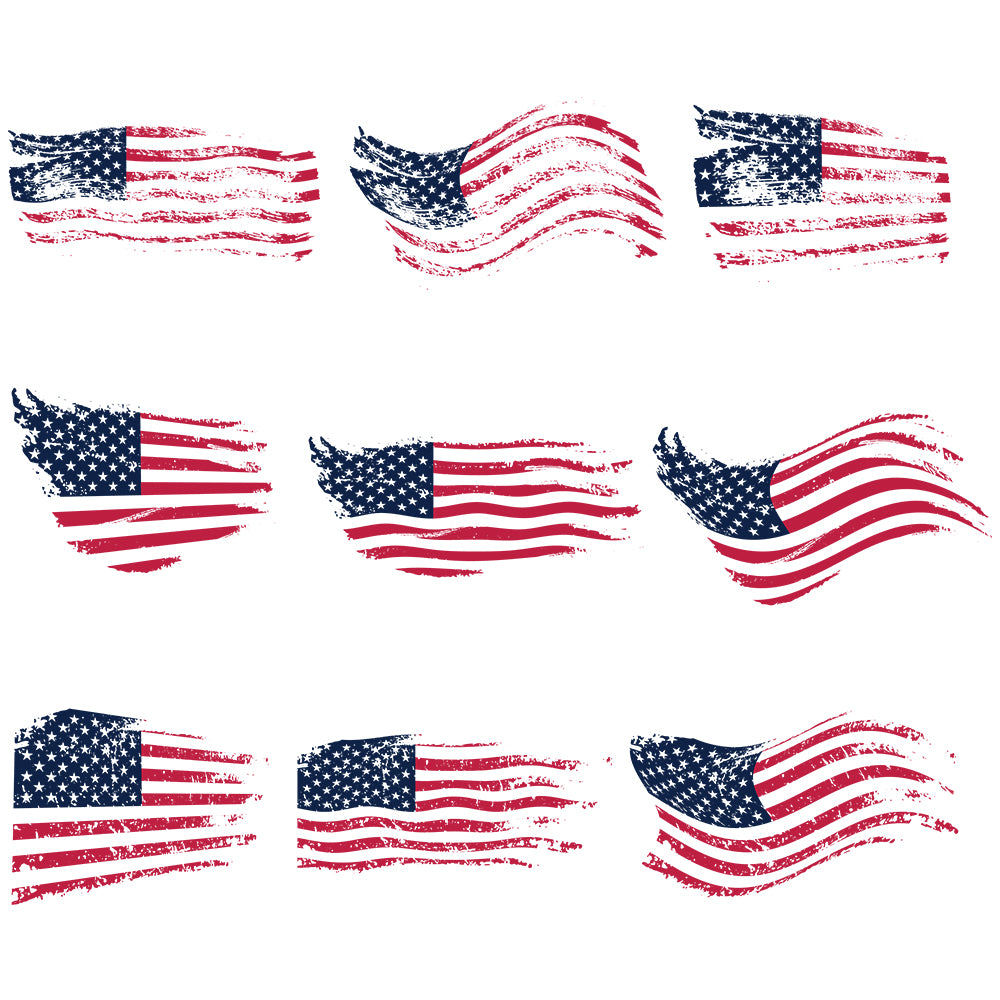 Distressed American Flag – 3D Lightbox SVG File for Cricut & Silhouette