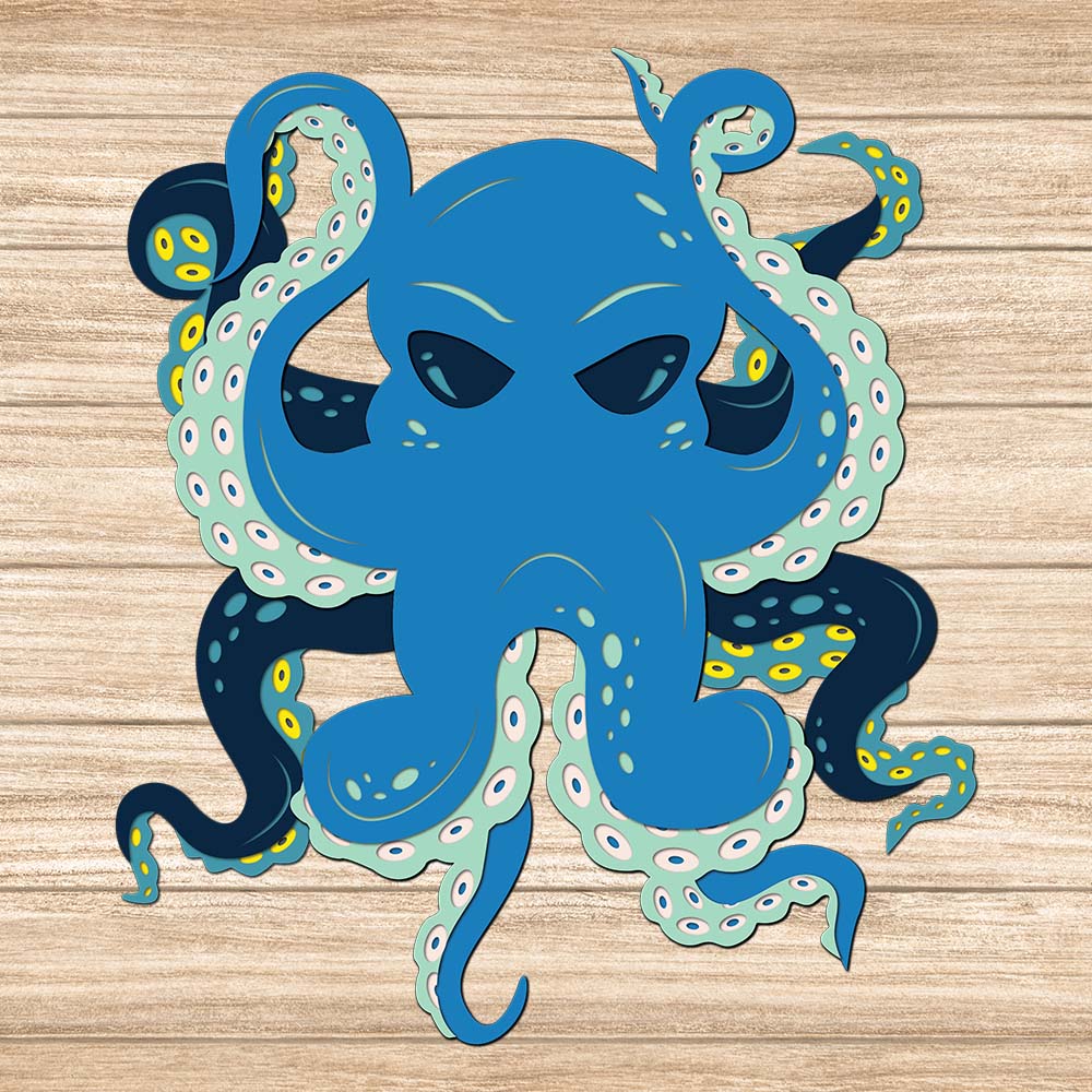 Octopus - 3D Layered - Cricut File - VEKTOR KRAFT