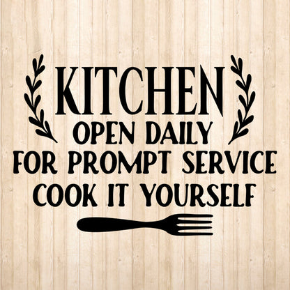 Kitchen Open Daily - Cricut File - VEKTOR KRAFT