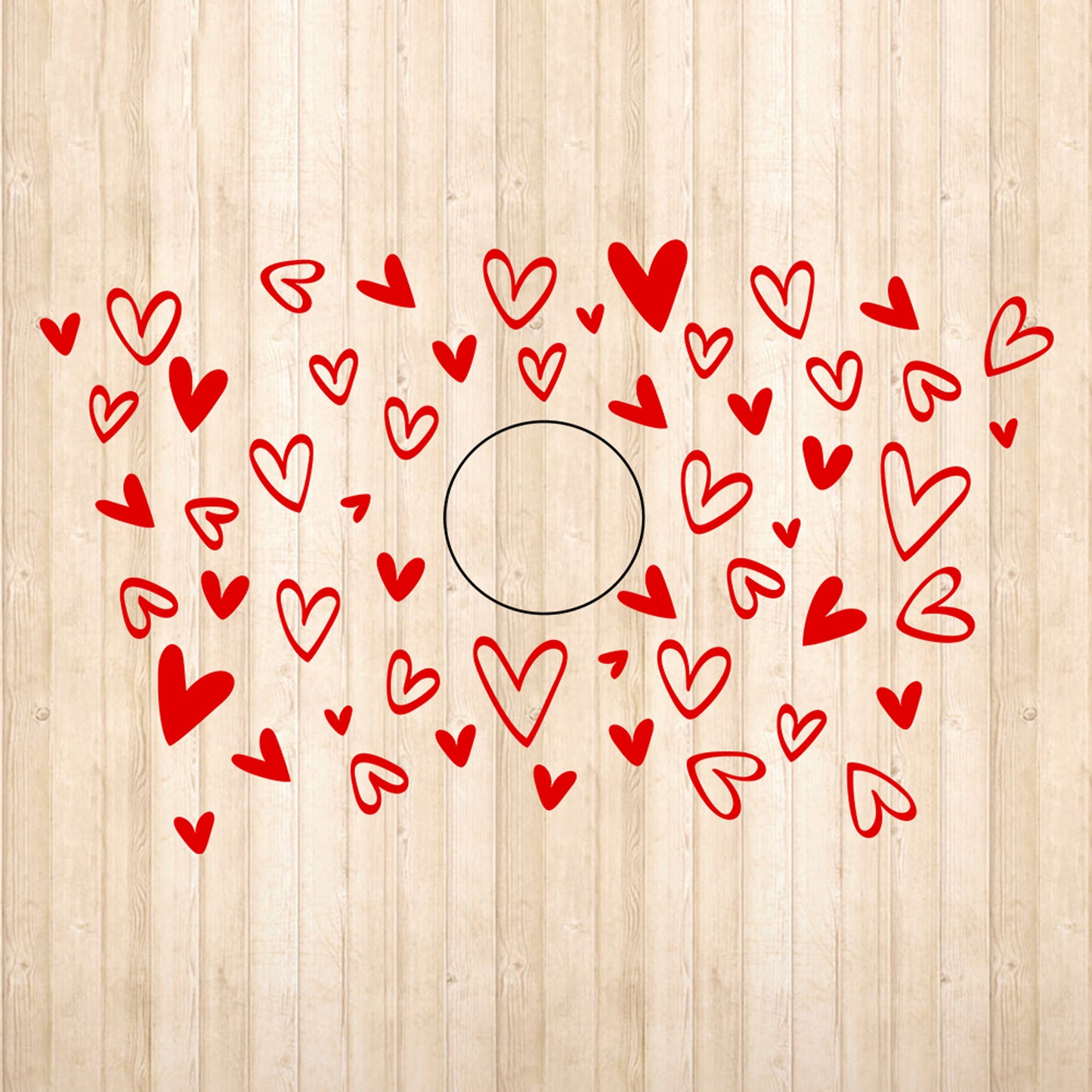 Heart Cold Cup Wrap 24oz - Cricut File - VEKTOR KRAFT
