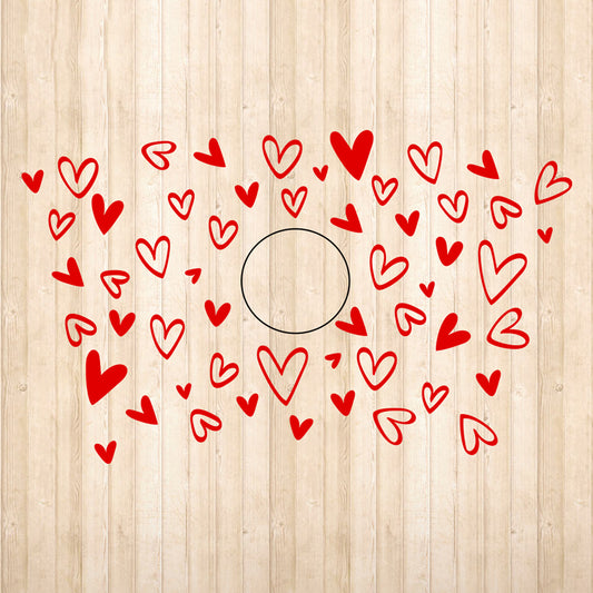 Heart Cold Cup Wrap 24oz - Cricut File - VEKTOR KRAFT