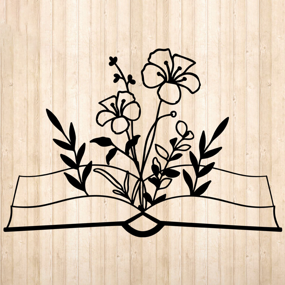 Book Wild Flowers – 3D Lightbox SVG File for Cricut & Silhouette