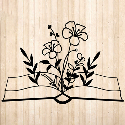 Book Wild Flowers – 3D Lightbox SVG File for Cricut & Silhouette