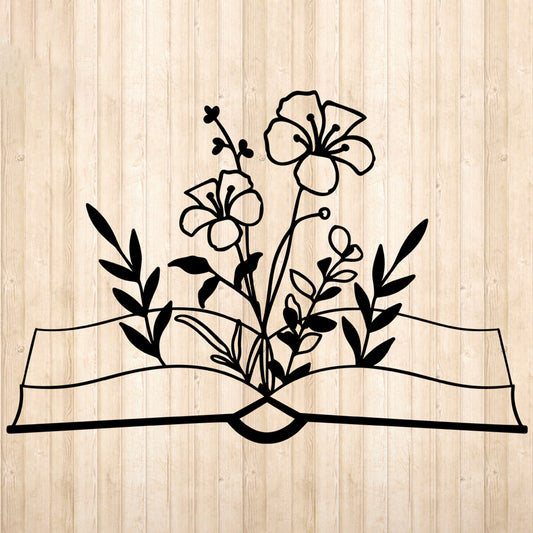 Book Wild Flowers - Cricut File - VEKTOR KRAFT