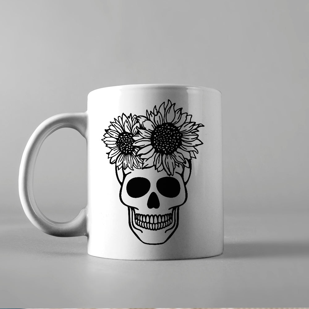 Skull Sunflower - Cricut File - VEKTOR KRAFT