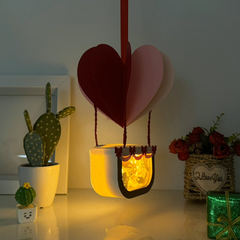 Love You – 3D Air Balloon Box File - Cricut File - VEKTOR KRAFT