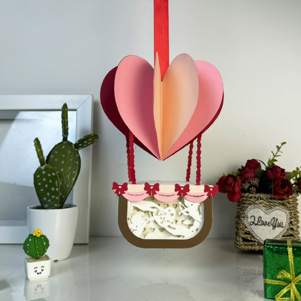 Love You – 3D Air Balloon Box File - Cricut File - VEKTOR KRAFT