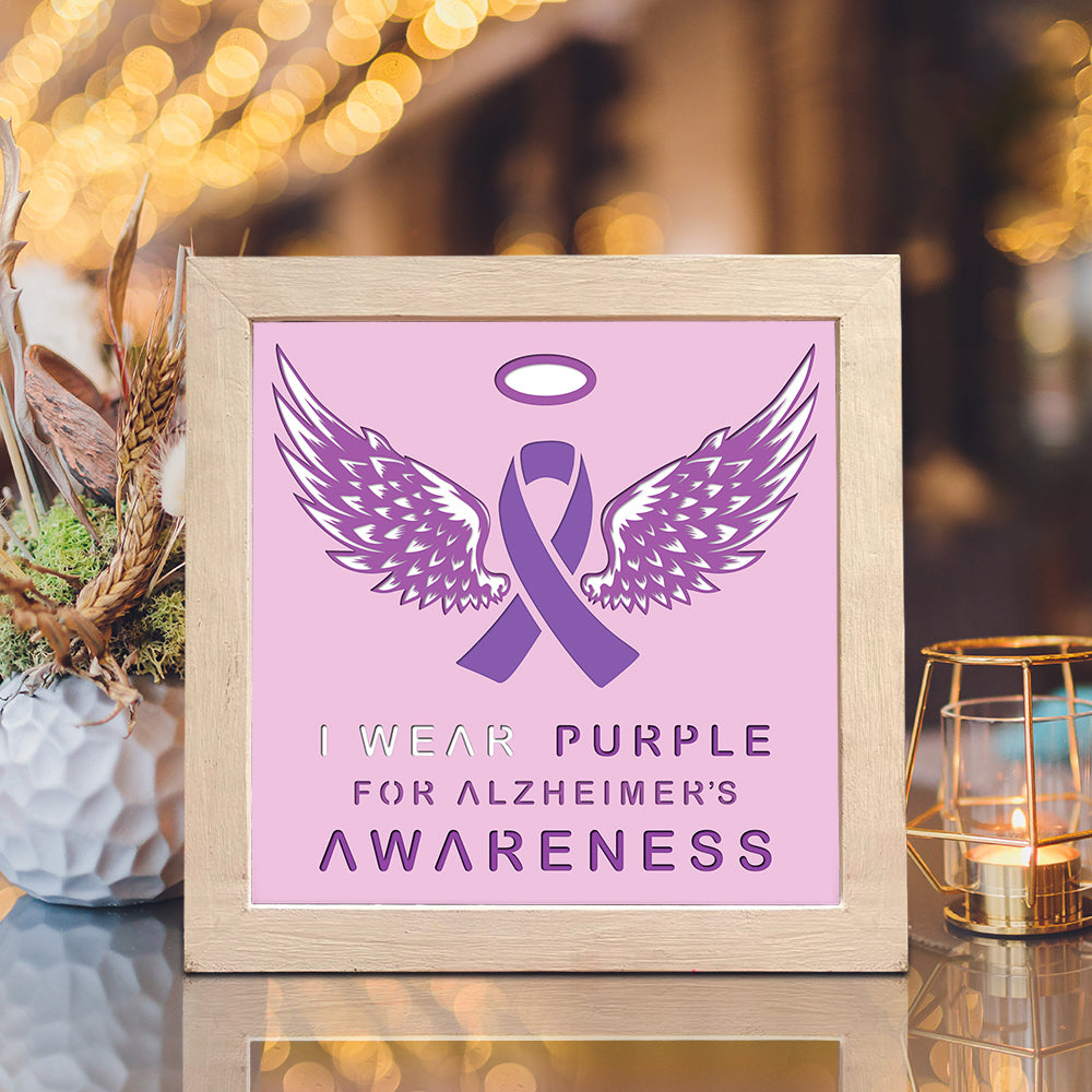 Alzheimer's Awareness – 3D Lightbox SVG File for Cricut & Silhouette