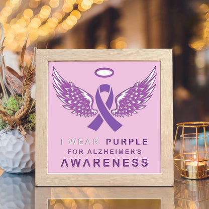 Alzheimer's Awareness – 3D Lightbox SVG File for Cricut & Silhouette