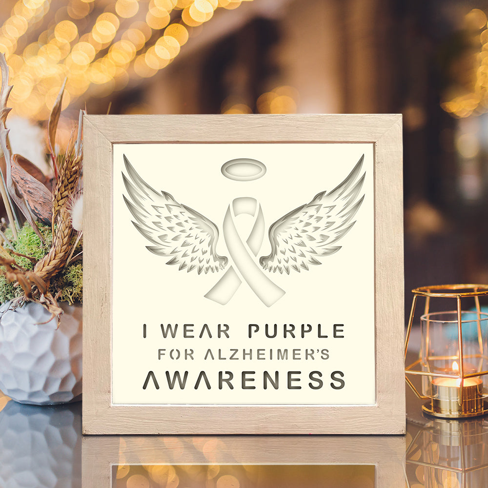 Alzheimer's Awareness – 3D Lightbox SVG File for Cricut & Silhouette