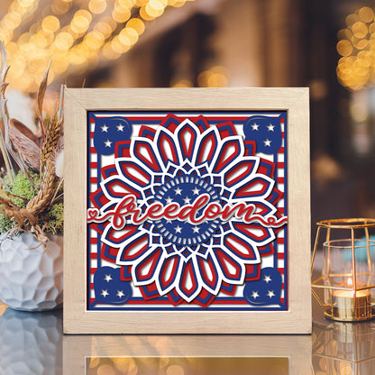 America Sunflower – 3D Lightbox SVG File for Cricut & Silhouette