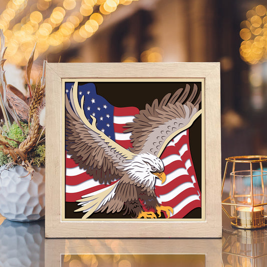 American Eagle – 3D Lightbox SVG File for Cricut & Silhouette