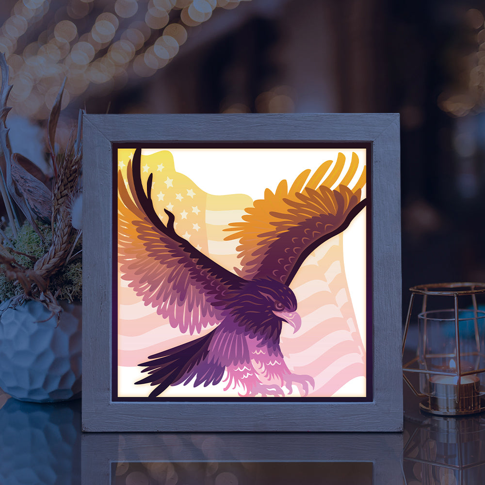 American Eagle – 3D Lightbox SVG File for Cricut & Silhouette
