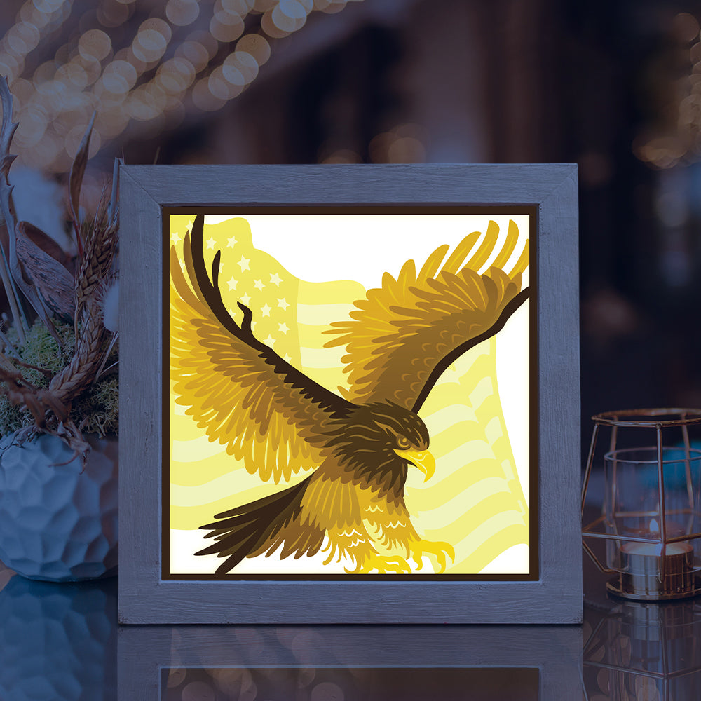 American Eagle – 3D Lightbox SVG File for Cricut & Silhouette