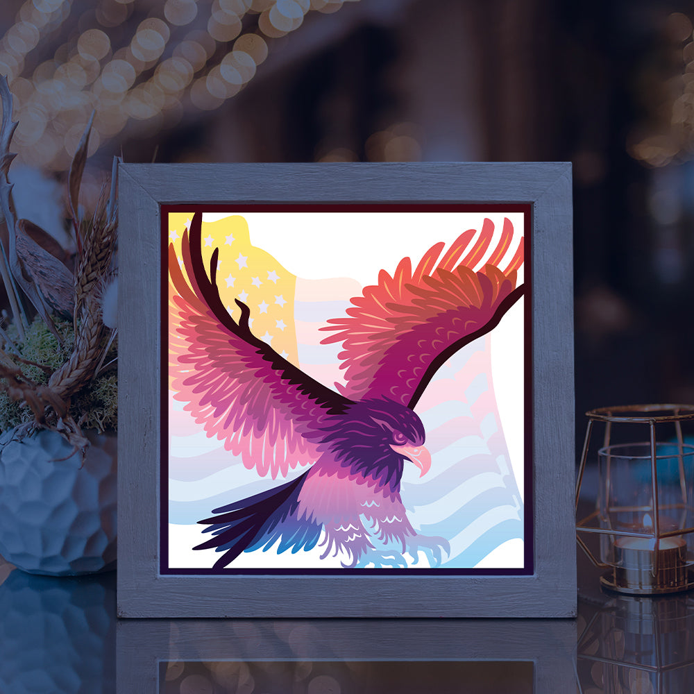 American Eagle – 3D Lightbox SVG File for Cricut & Silhouette