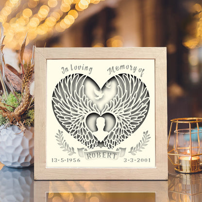 Angel Wings Memorial - 3D Special Occasions Papercut Lightbox File - Cricut File - VEKTOR KRAFT