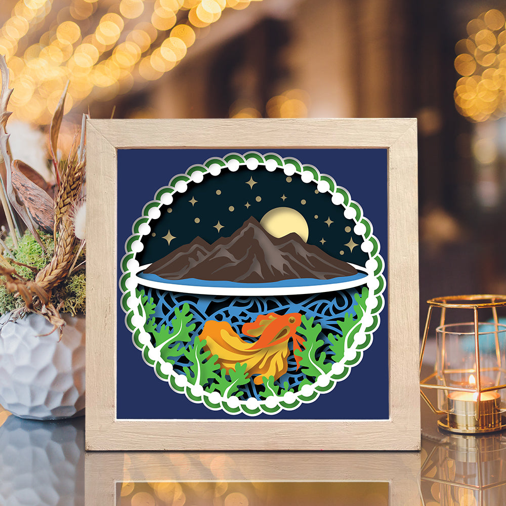 Aquarium 3 – 3D Lightbox SVG File for Cricut & Silhouette