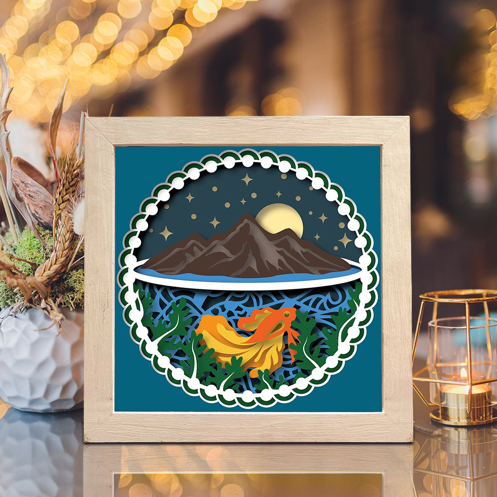 Aquarium 3 – 3D Lightbox SVG File for Cricut & Silhouette