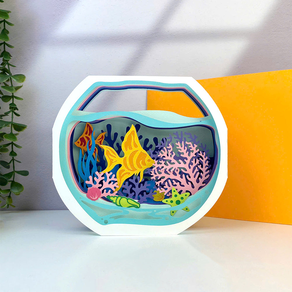 Aquarium Card – 3D Pop-Up Card SVG File for Cricut & Silhouette