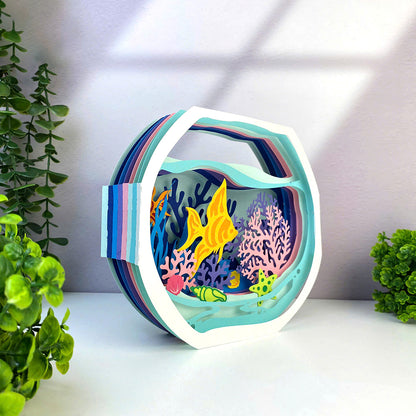 Aquarium Card – 3D Pop-Up Card SVG File for Cricut & Silhouette