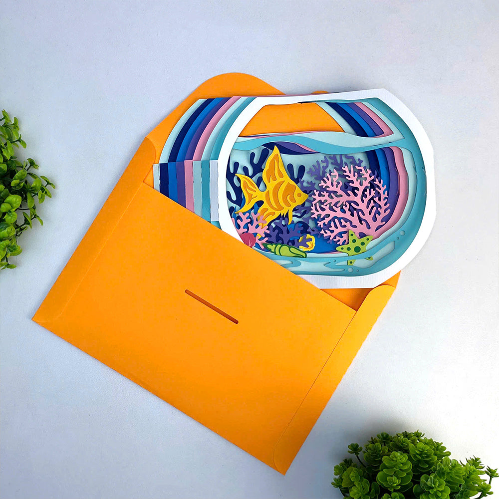 Aquarium Card – 3D Pop-Up Card SVG File for Cricut & Silhouette