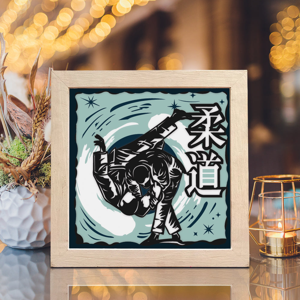 Judo – 3D Paper Cut Shadow Box File - Cricut File - (8x8 inches) - VEKTOR KRAFT