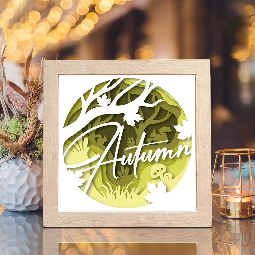 Autumn 2 – 3D Lightbox SVG File for Cricut & Silhouette