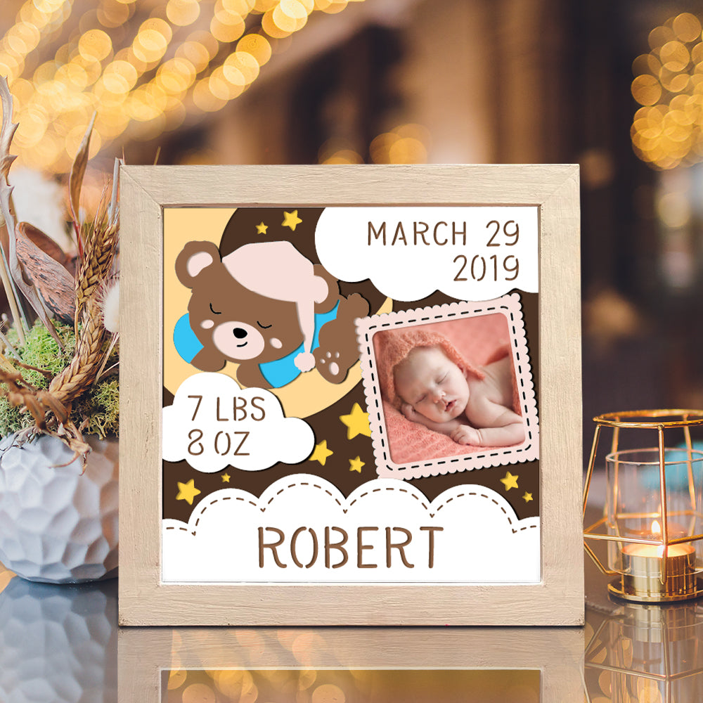 Baby Bear Moon – 3D Shadow Box SVG File for Cricut & Silhouette