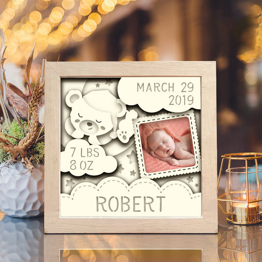 Baby Bear Moon – 3D Shadow Box SVG File for Cricut & Silhouette