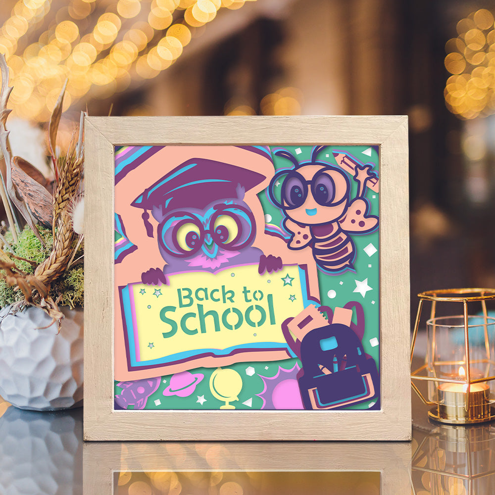 Back To School 2 – 3D Shadow Box SVG File for Cricut & Silhouette