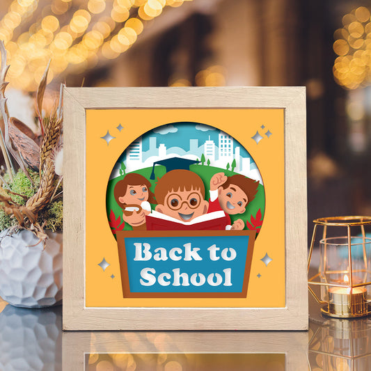 Back To School 5 - 3D Papercut Lightbox File - Cricut File - VEKTOR KRAFT