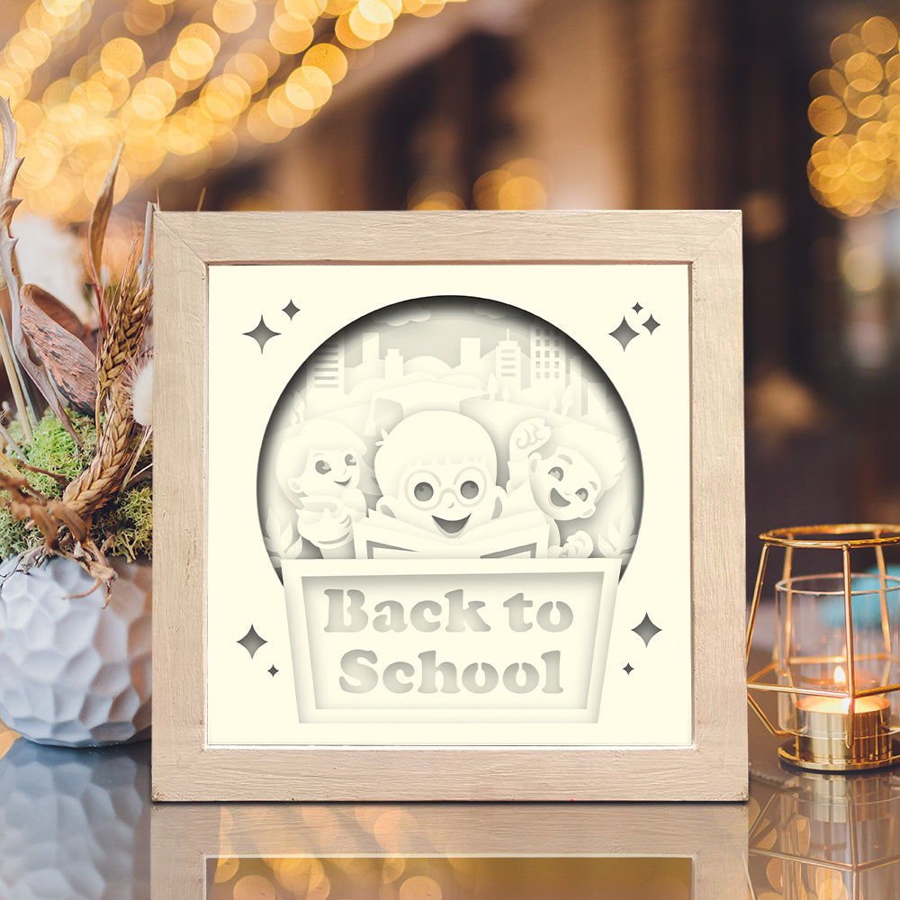Back To School 5 – 3D Lightbox SVG File for Cricut & Silhouette