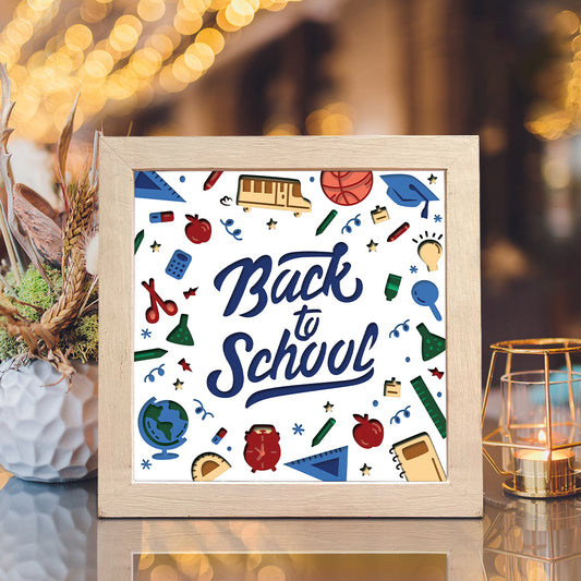 Back To School 6 – 3D Shadow Box SVG File for Cricut & Silhouette