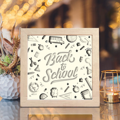 Back To School 6 – 3D Shadow Box SVG File for Cricut & Silhouette