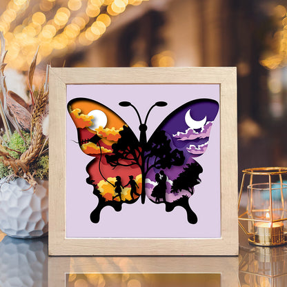 Butterfly Love Story – 3D Shadow Box SVG File for Cricut & Silhouette