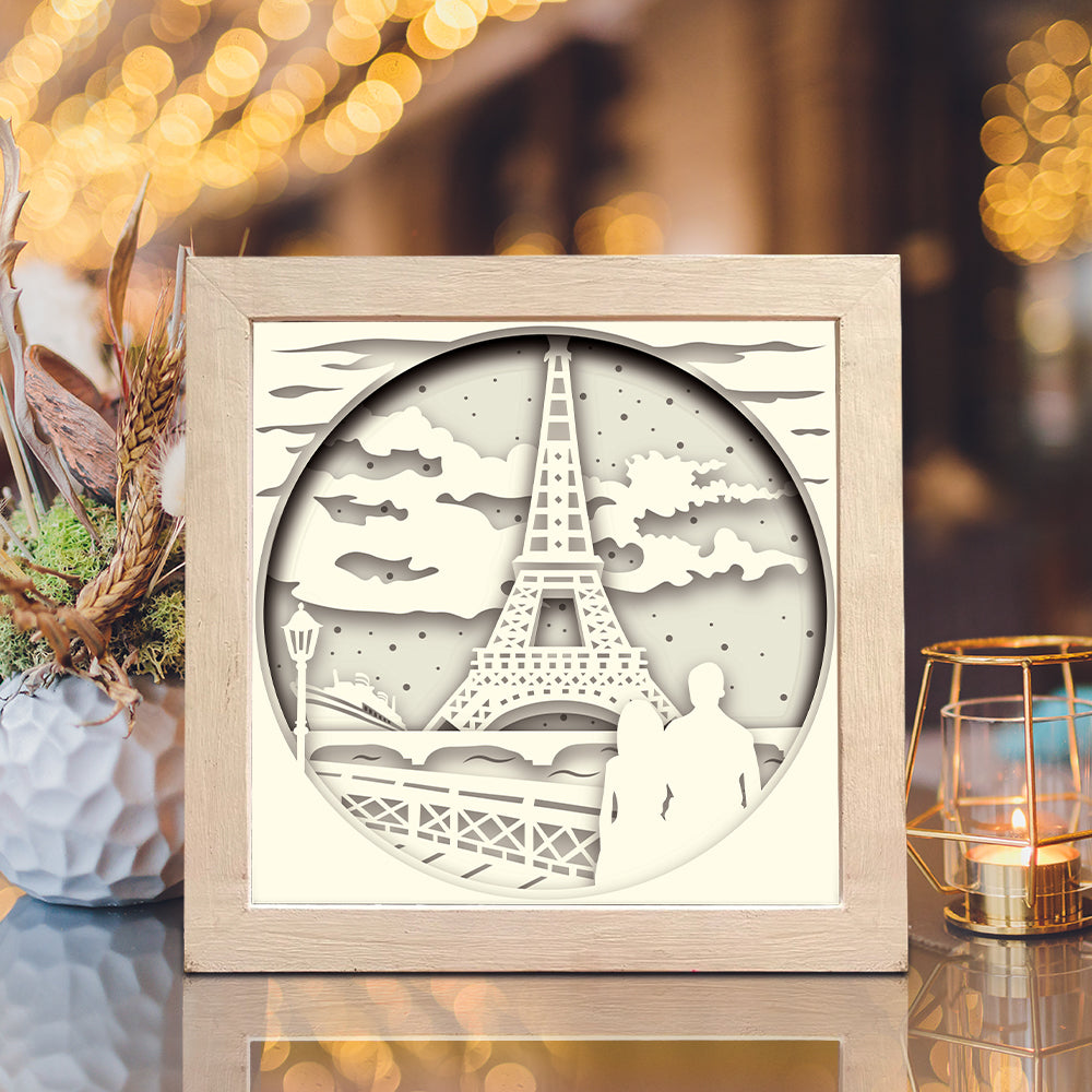 Paris – 3D Landscape Paper Cut Shadow Box File  - Cricut File - (8x8 inches) - VEKTOR KRAFT