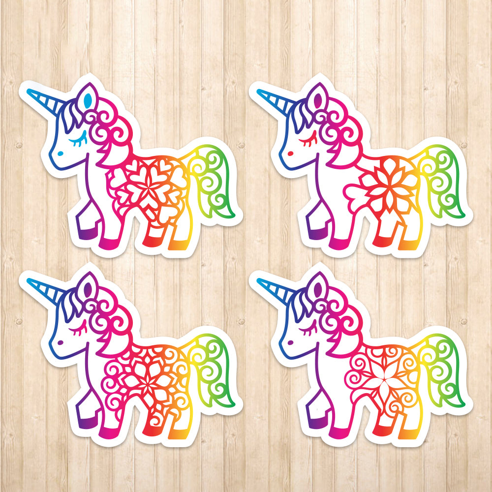 Spectrum Unicorn Stickers - Cricut File - VEKTOR KRAFT