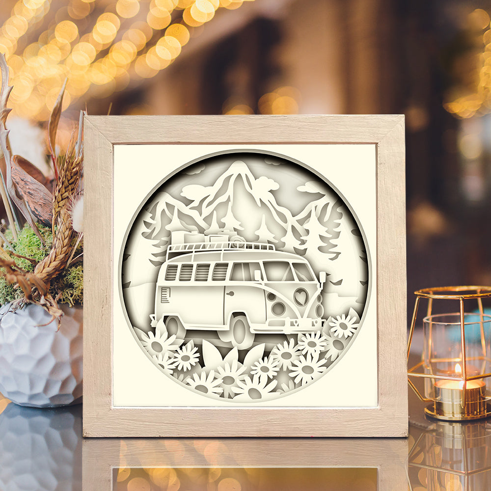 Camping 6 – 3D Shadow Box SVG File for Cricut & Silhouette