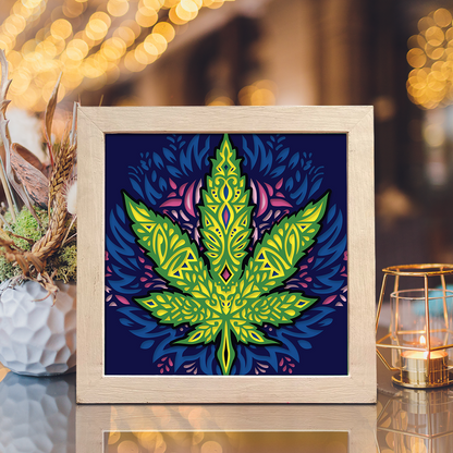 Cannabis 2 – 3D Shadow Box SVG File for Cricut & Silhouette