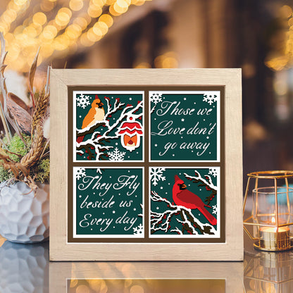 Cardinals Outside Window – 3D Shadow Box SVG File for Cricut & Silhouette