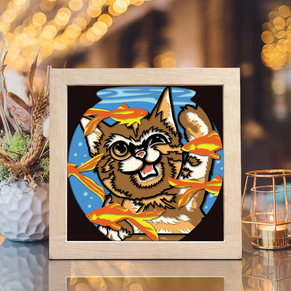 Cat Portraits 2 – 3D Shadow Box SVG File for Cricut & Silhouette