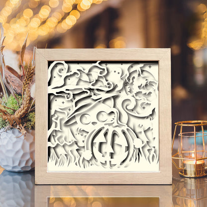Cat Witch – 3D Shadow Box SVG File for Cricut & Silhouette