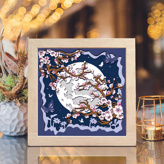 Cherry Blossoms 2 – 3D Shadow Box SVG File for Cricut & Silhouette
