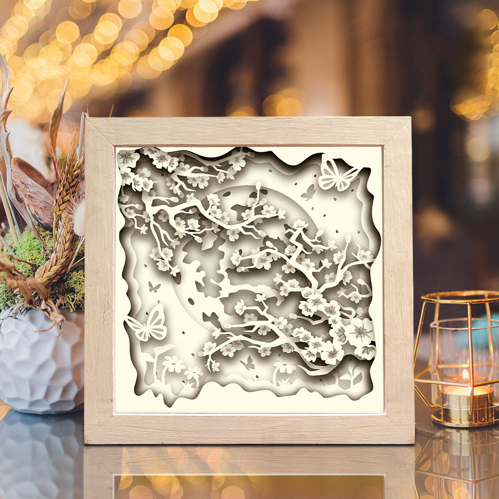 Cherry Blossoms 2 – 3D Shadow Box SVG File for Cricut & Silhouette